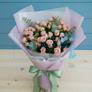 Букет роз Розовый жемчуг